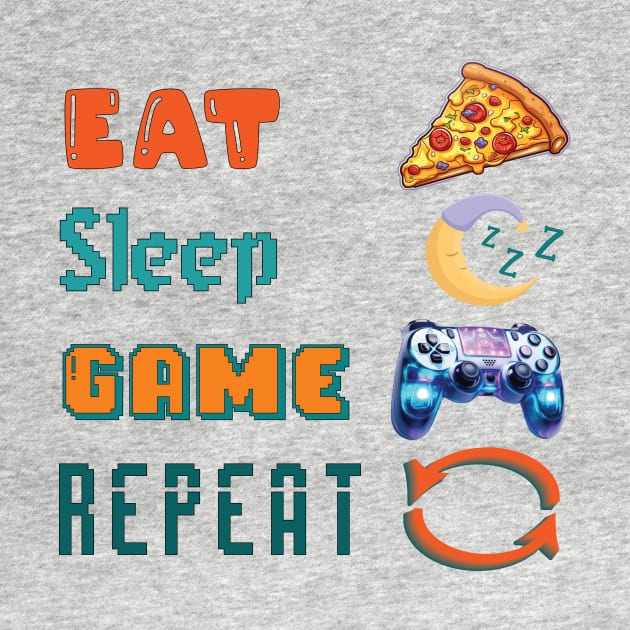 Eat, Sleep, Game, Repeat by LeslieMakesStuff